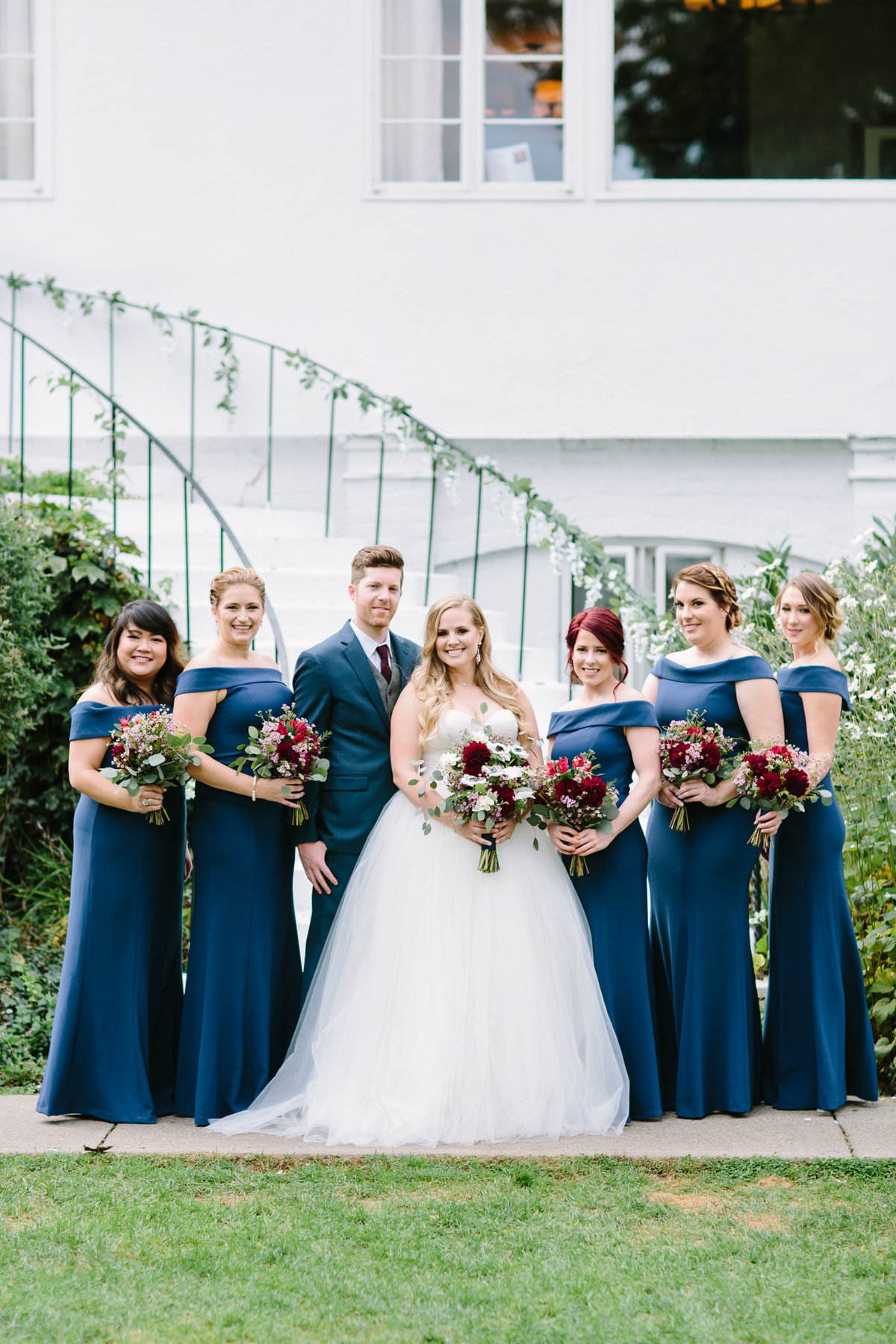 Bridal party at the Crabtree Kittle House wedding