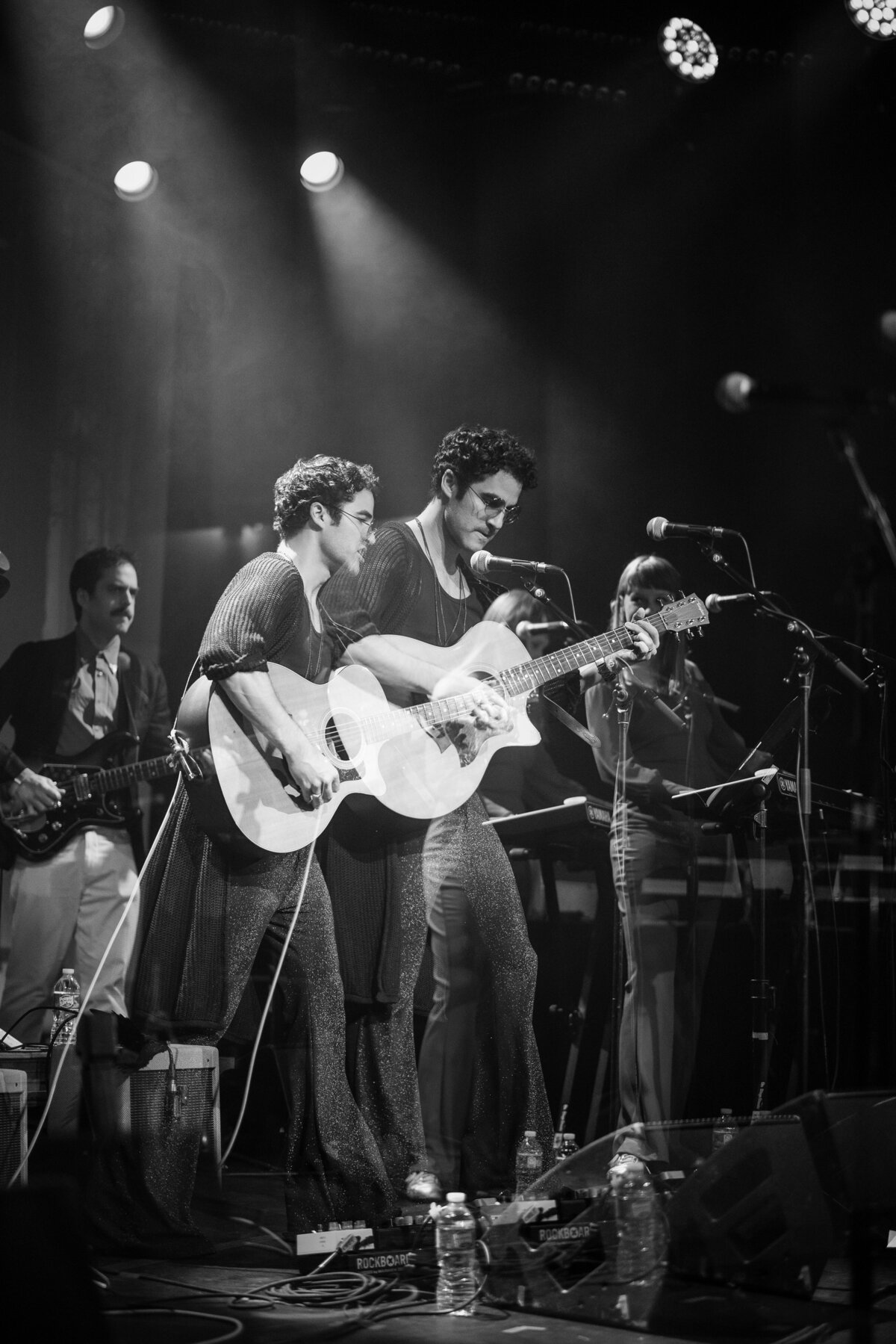 Darren Criss performs at a wedding