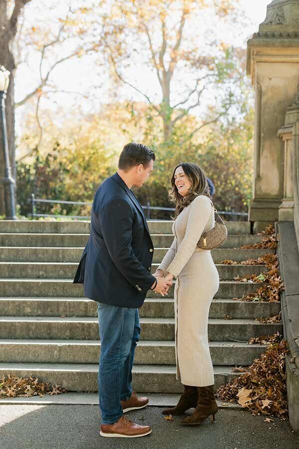 New York City Couple Laughing in Central Park