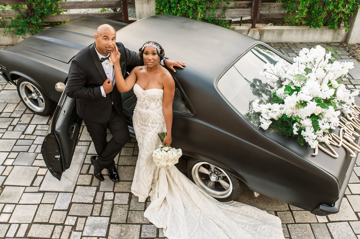 Shannon+MichaelPortraits2CharlotteWeddingPhotographerCrystalCofiePhotographyGreensboro_NCCadillacCarGargage-29