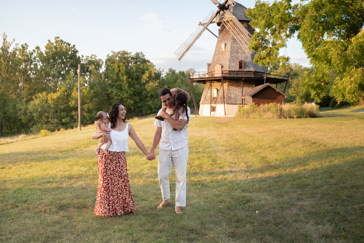 story telling photoshoot by the Fabyan Windmill in Batavia, IL