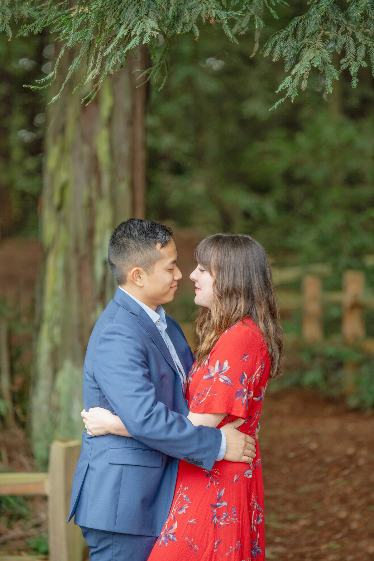 Kosuke & Chelsea  Engagement Portraits_ California Redwoods _15