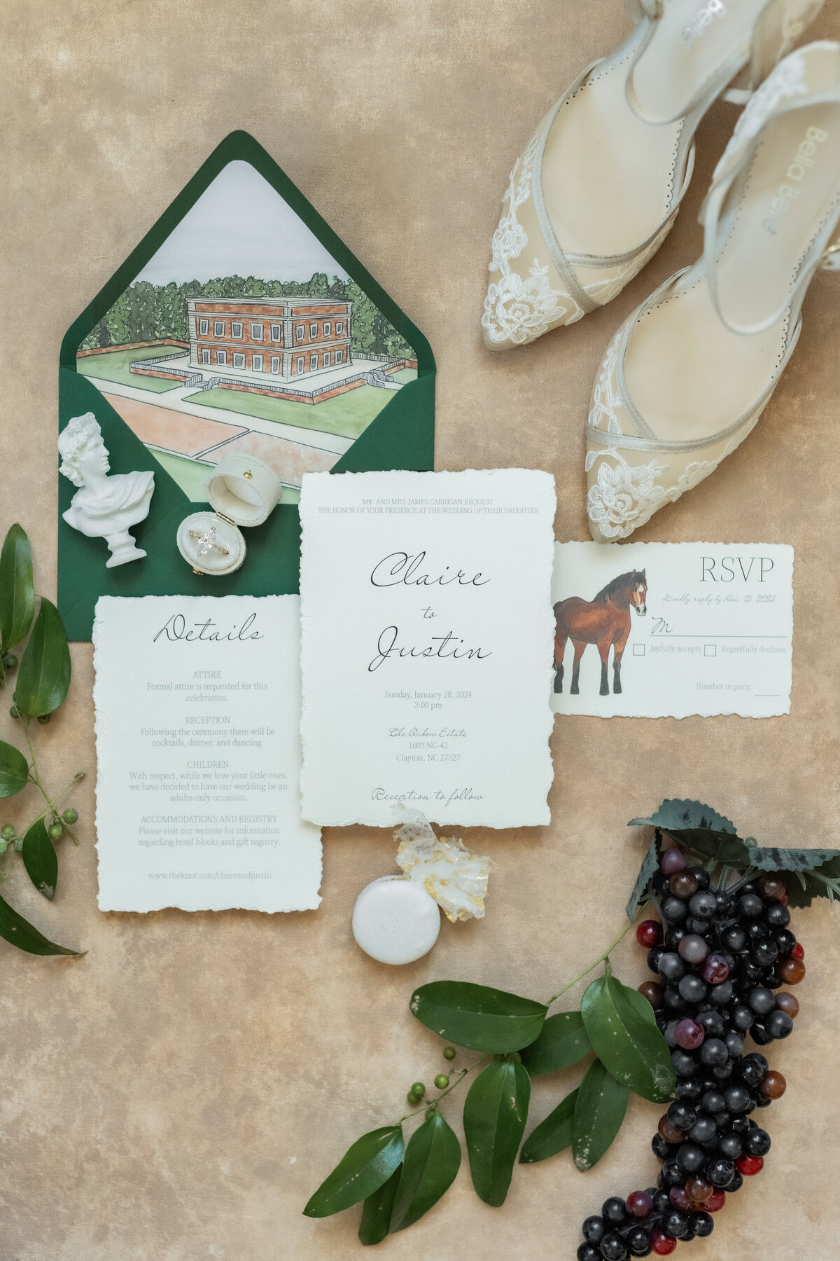 wedding flat lay details