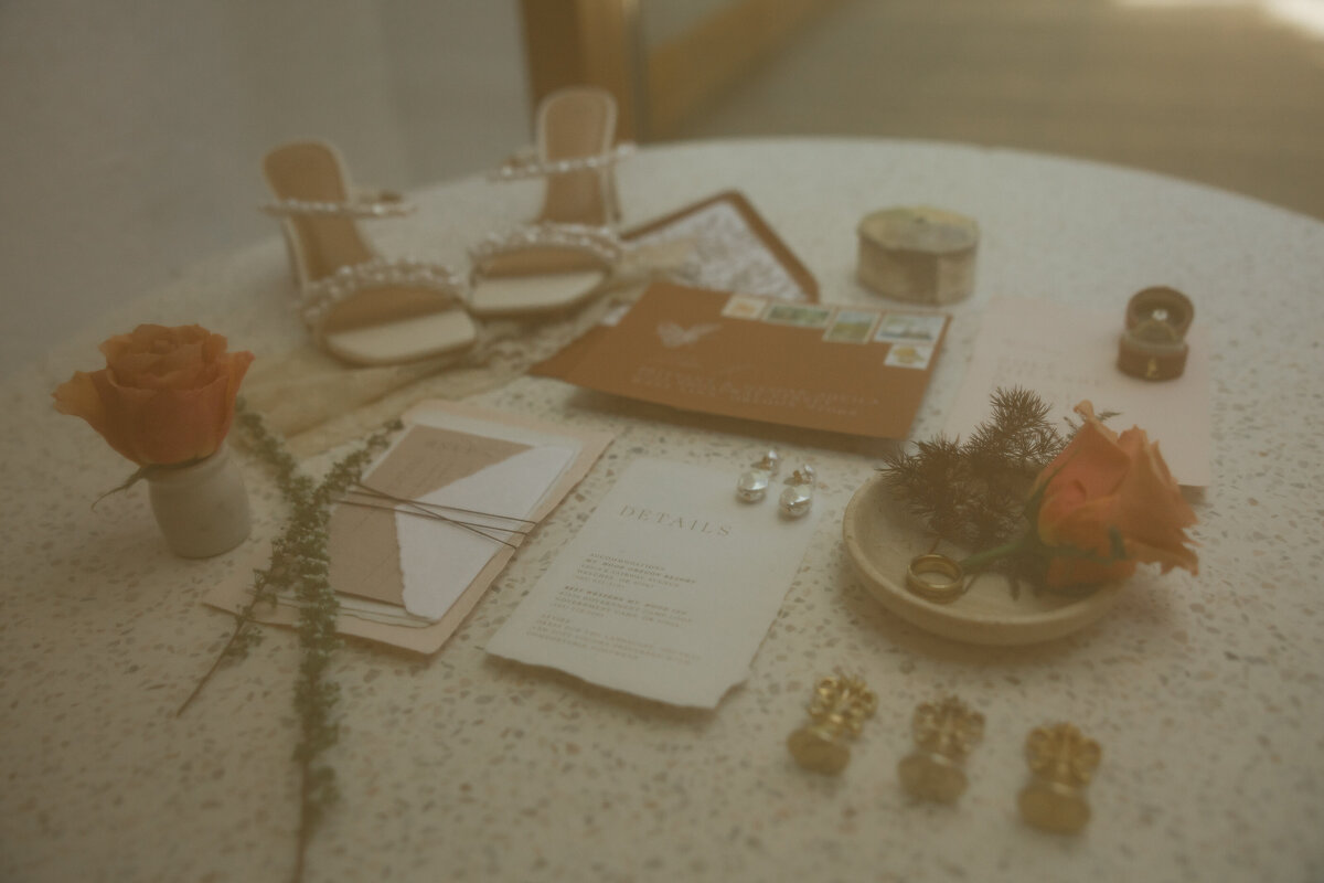 Intimate wedding details near Mt. Hood