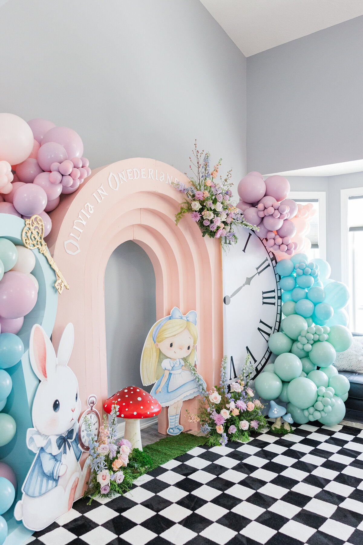 easter wonderland themed party decorations taken by minneapolis photographers