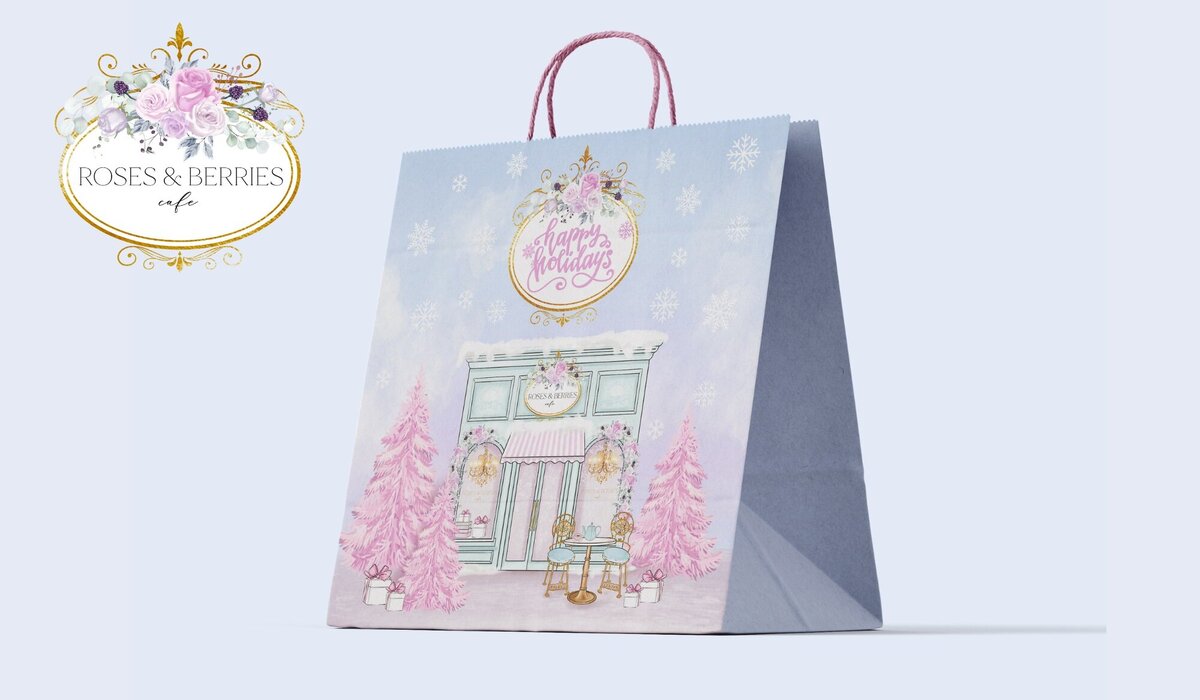 brand design for a pastel coffee shop29