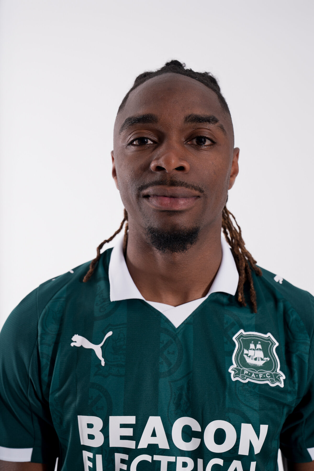 Headshot of professional football soccer player Kevin Monteiro who played for Plymouth Arglye at TST 2025 in Cary NC.