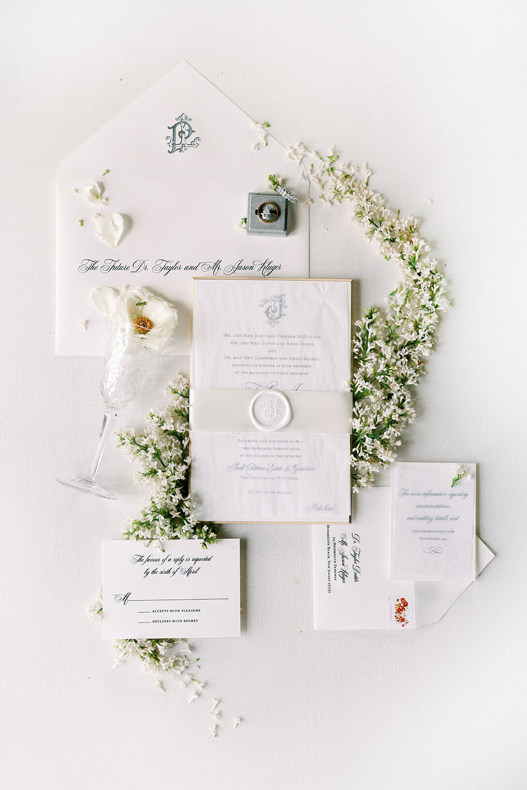 Creative wedding details photographed at a Park Chateau wedding in New Jersey.