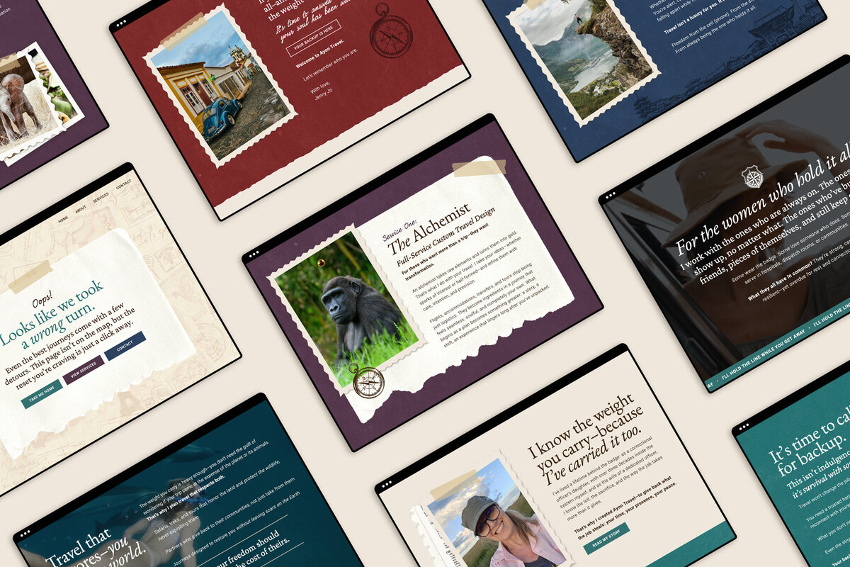 Bougie yet refined Showit website design style for a luxury lifestyle curator