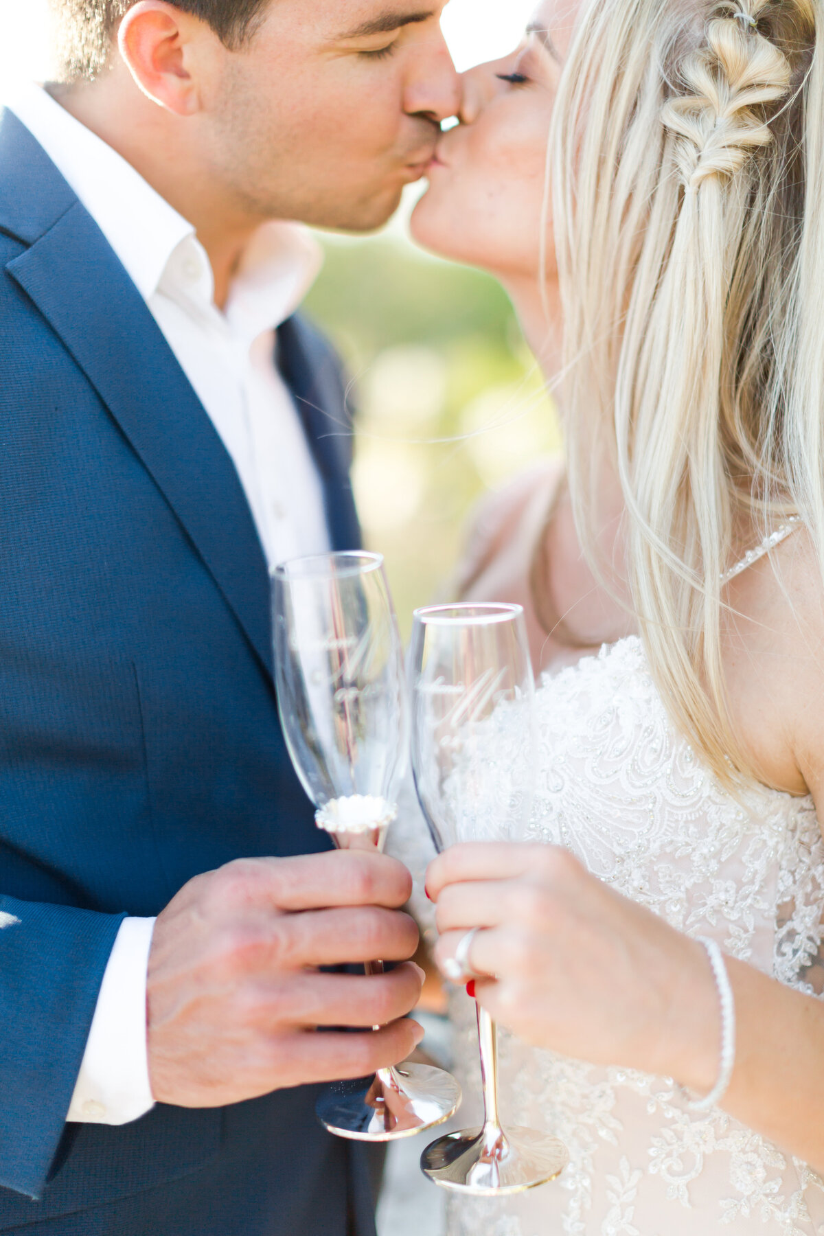 wedding photographer fl image of bride and groom with champagne glasses