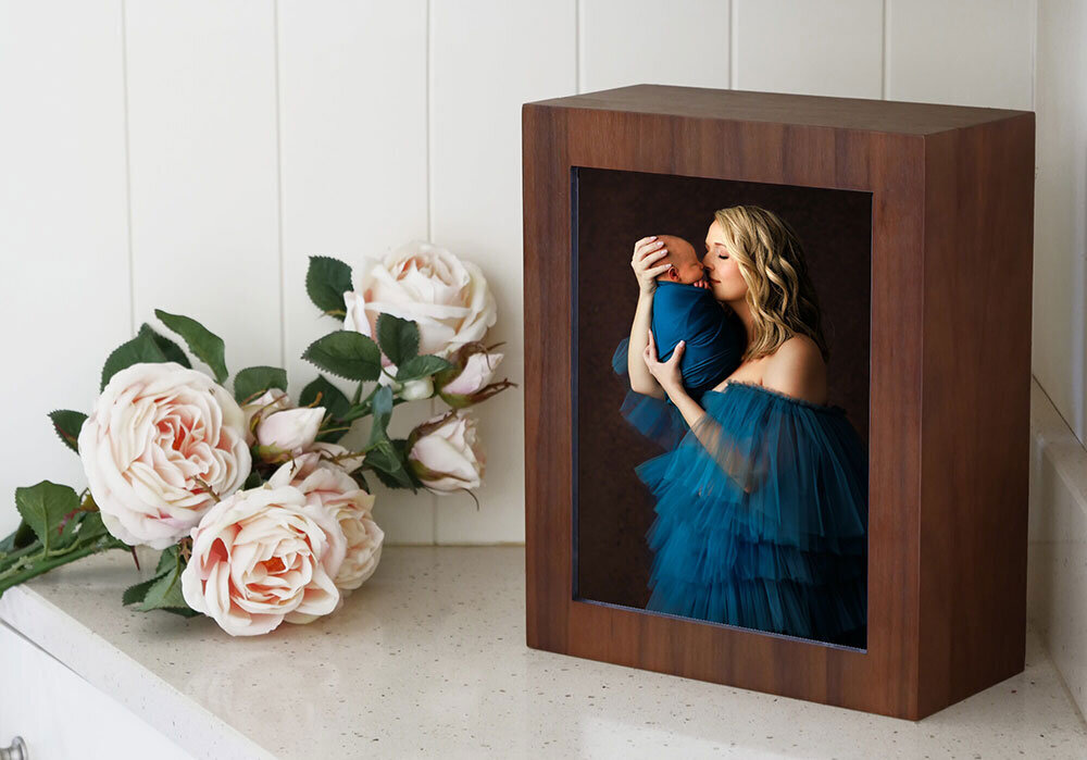 mother-natal-newborn-cuddling-baby-boy-adoration-love-pure-joy-elegant-blue-story-box-irish-heirloom-walnut-wood