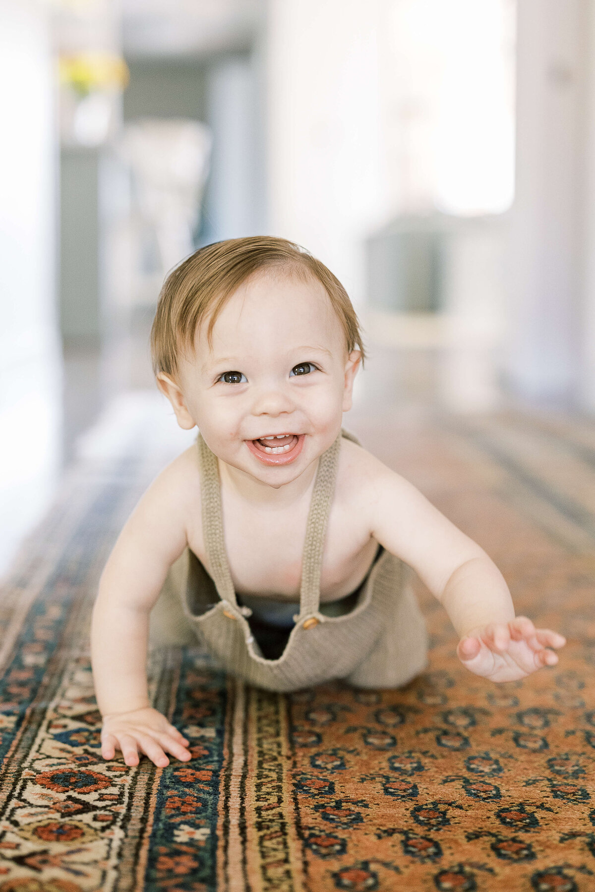 a baby crawling