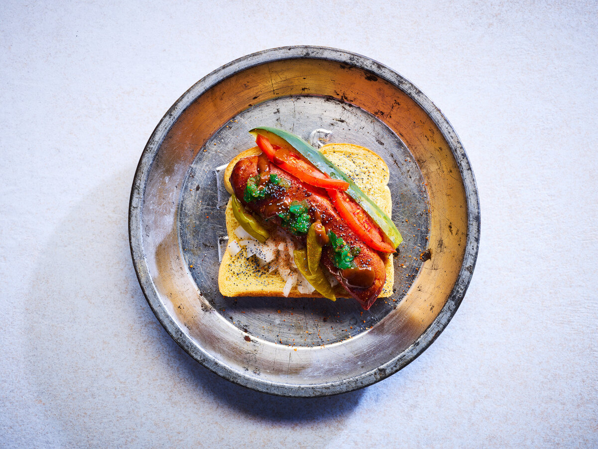 charlie mckenna pimento cheese hot dog chicago style