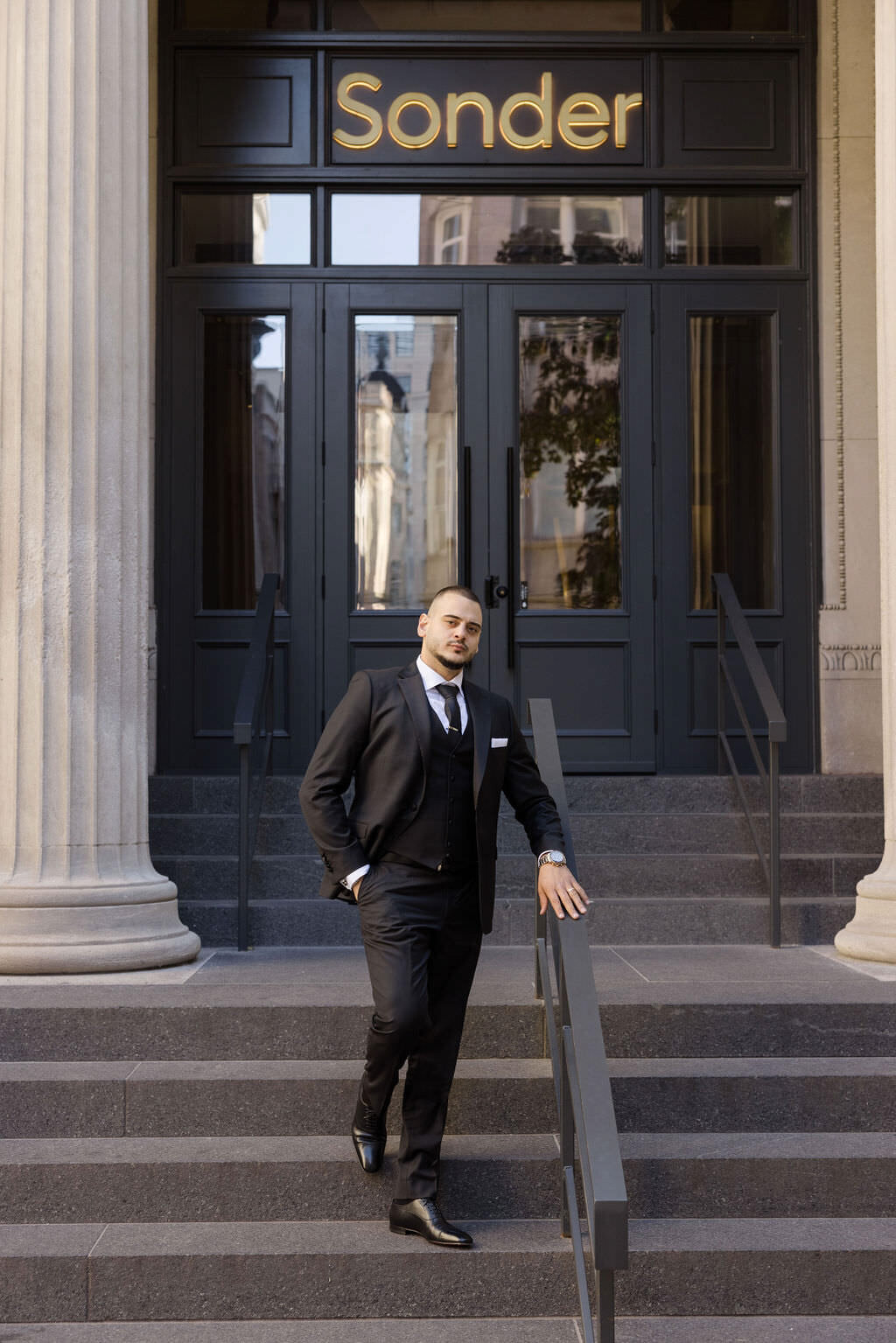 elegant bride and groom old montreal wedding | Ritz carlton Montreal wedding | st james theatre Old montreal wedding