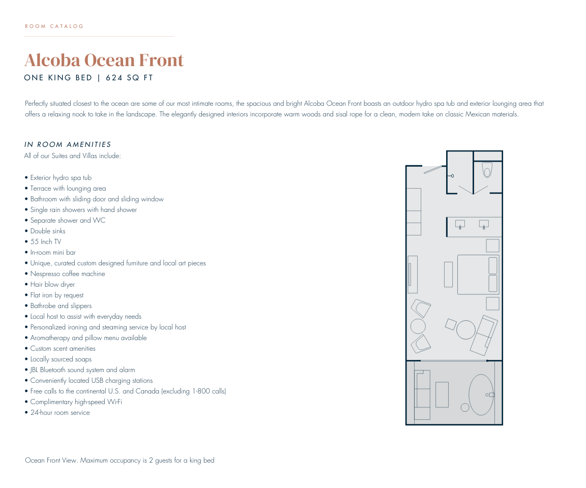 alcoba ocean front details