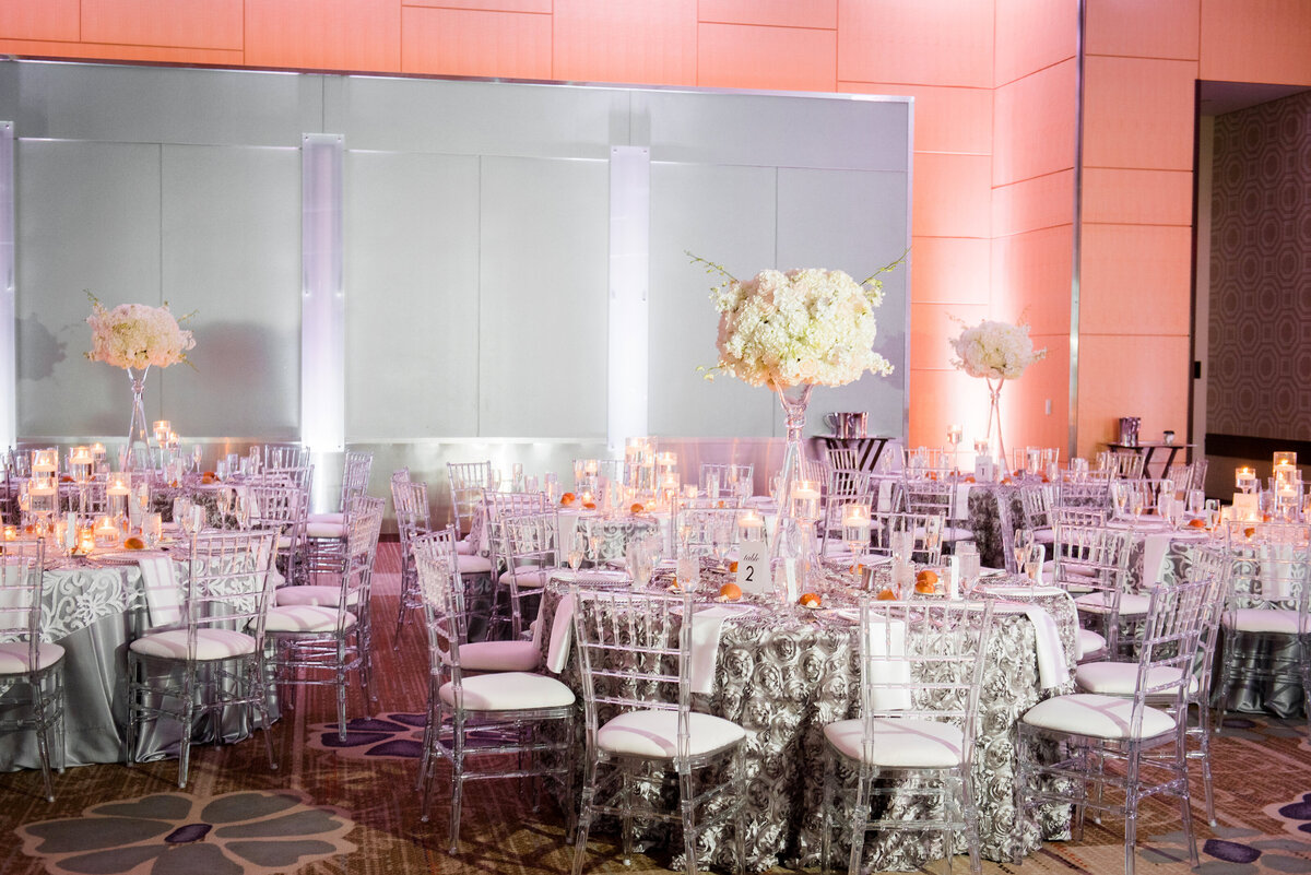 pittsburgh weddings at the fairmont hotel reception setup photo