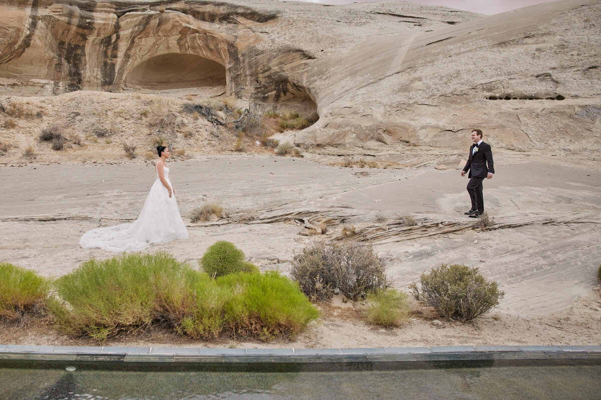 First look at rock formations at Amangiri Utah