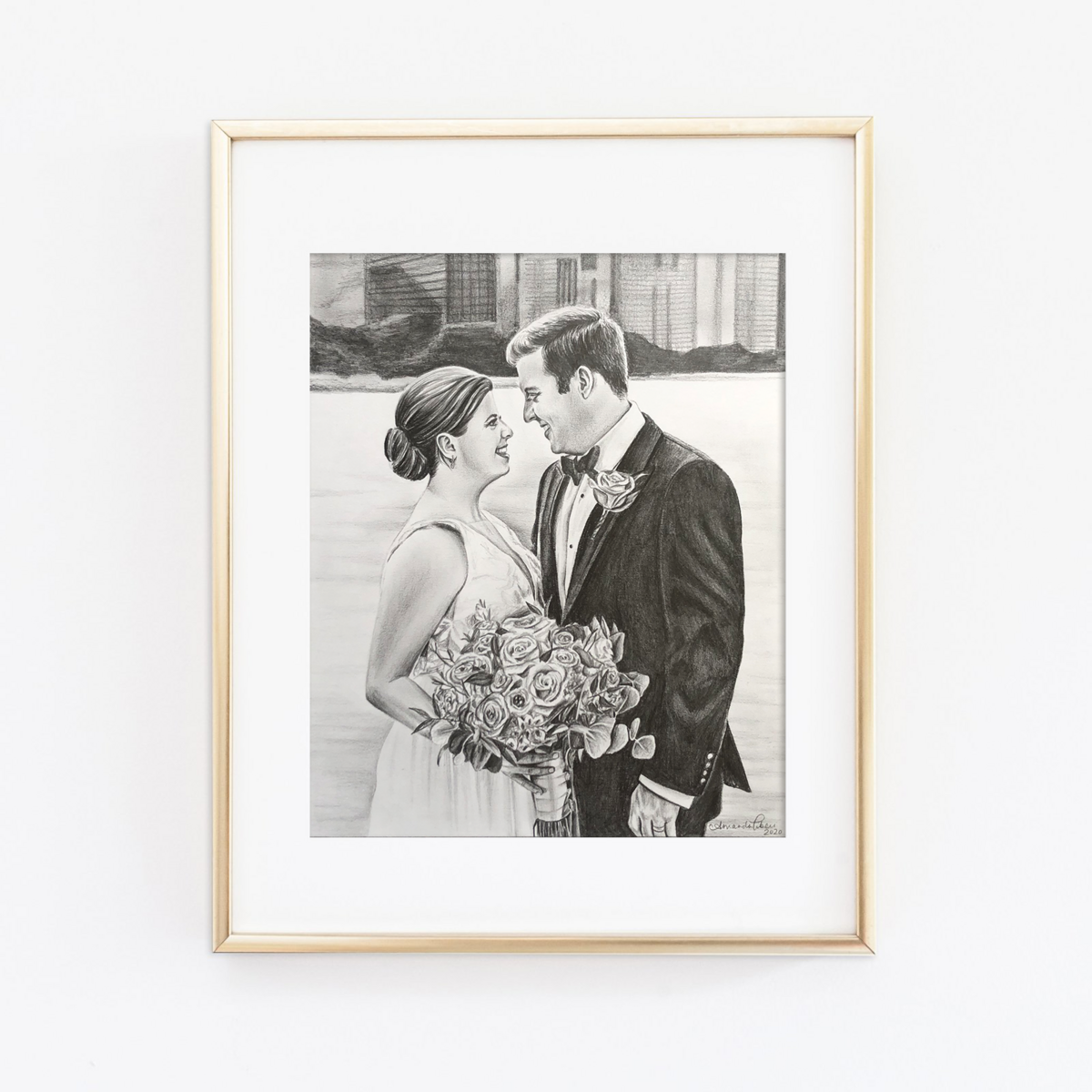 Vertical Gold Frame Kristin Cooper