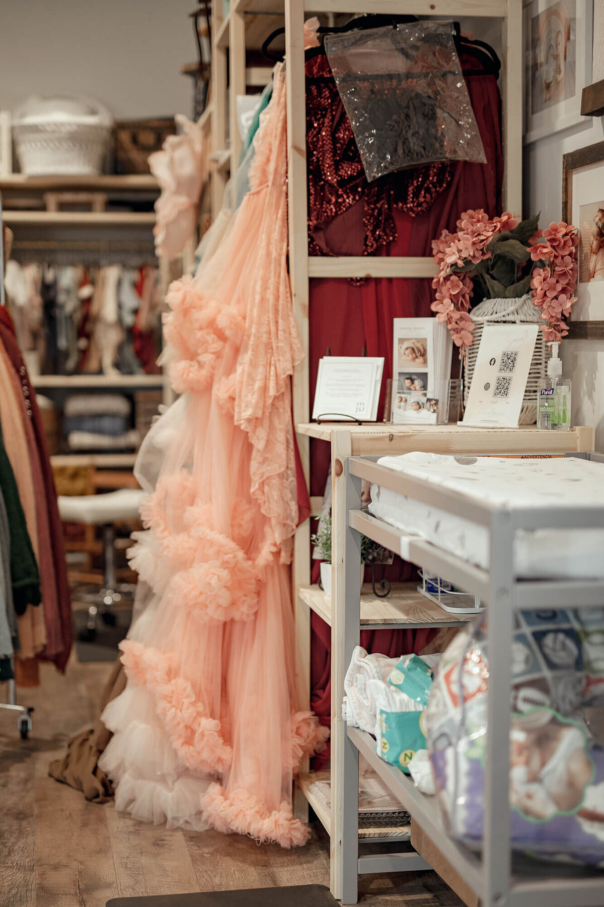 Client closet gowns at Jennifer Brandes Photography.