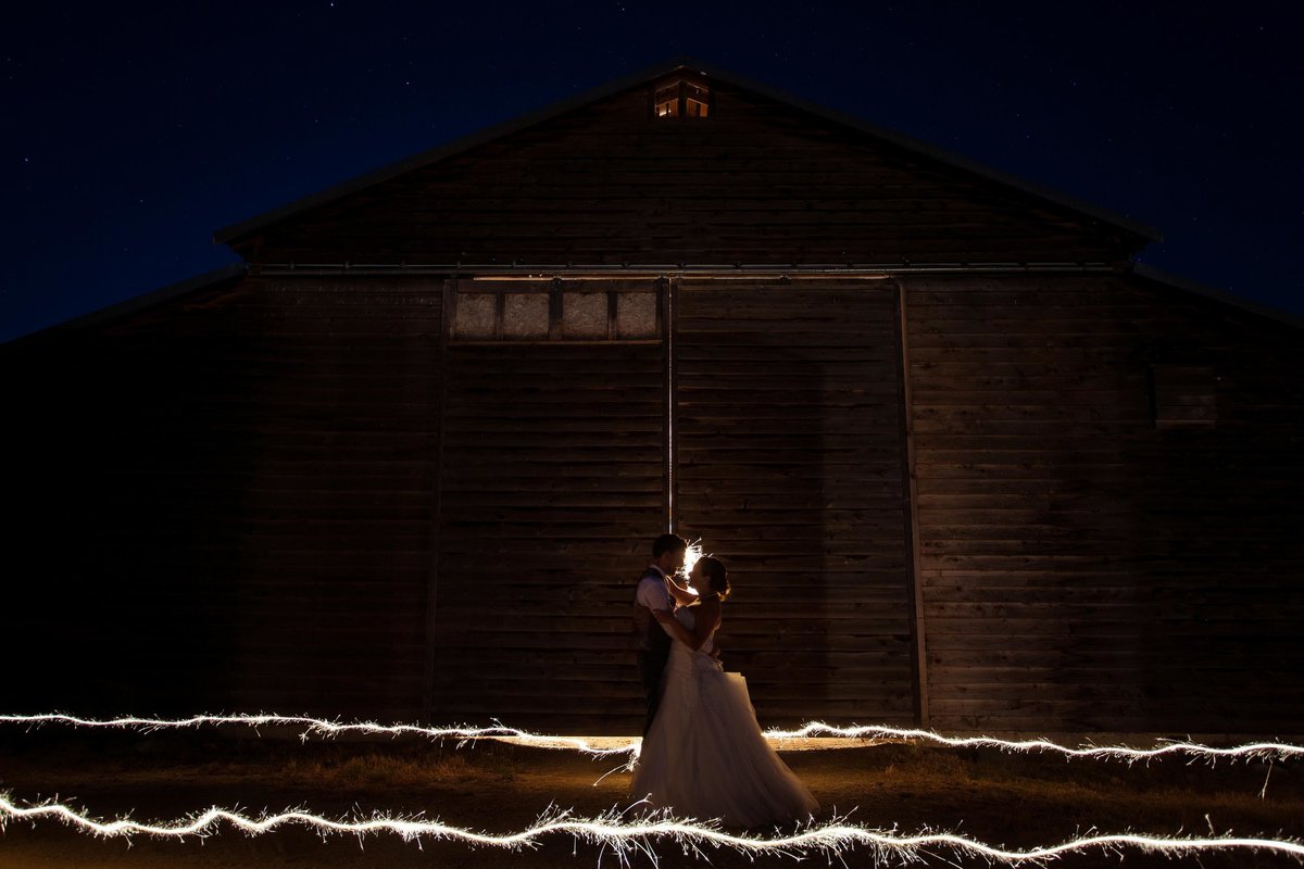 Sparkler shot by Qualicum Wedding Photographer