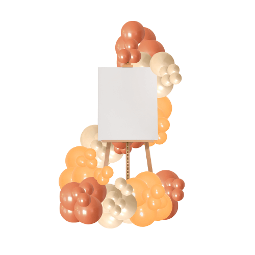 creating branded balloon mockups for balloon stylist business