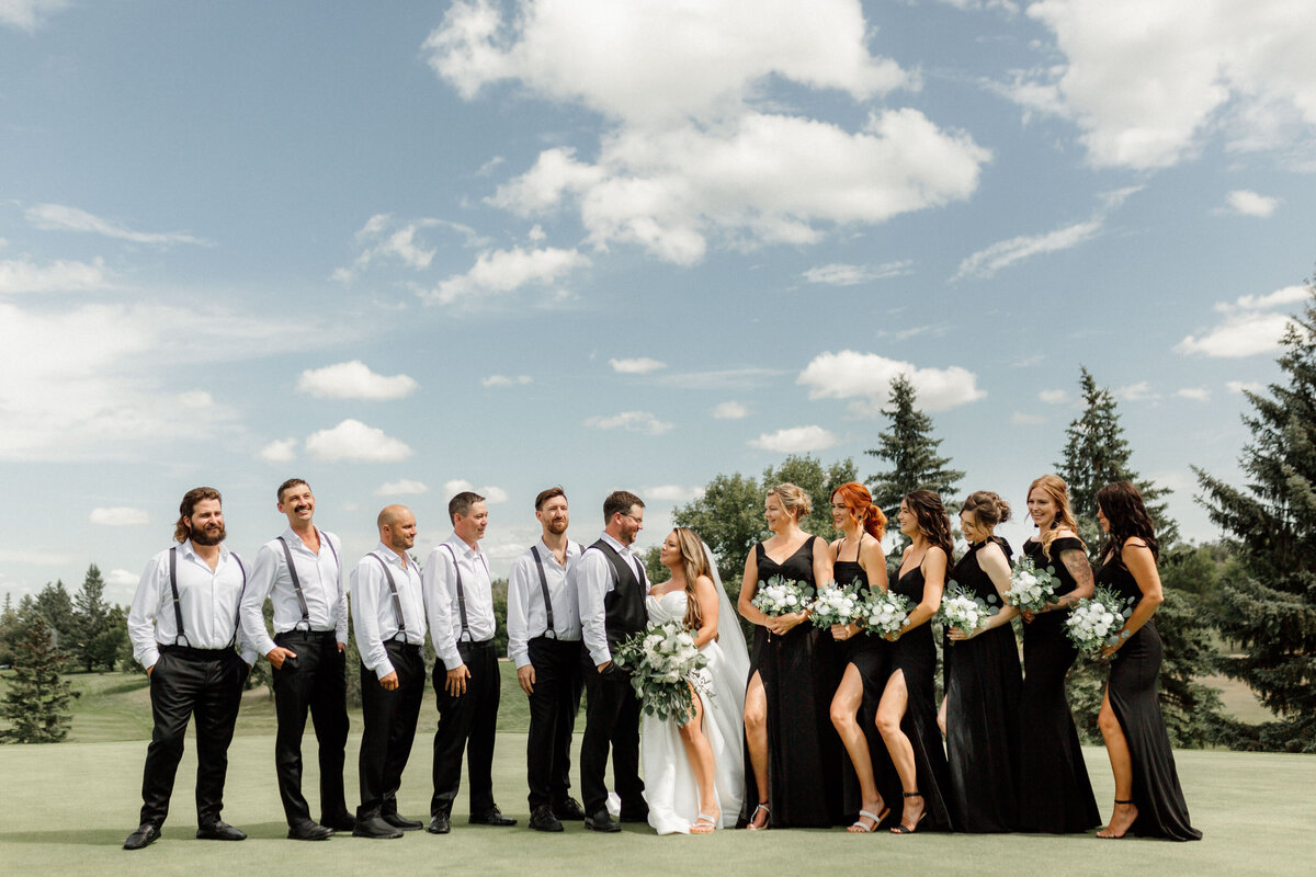 Elegant Wedding Golf Course Sunset Champagne153