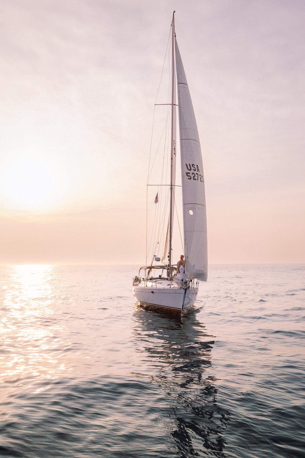 K+T Sailboat Lake Michigan Engagement Photos 14