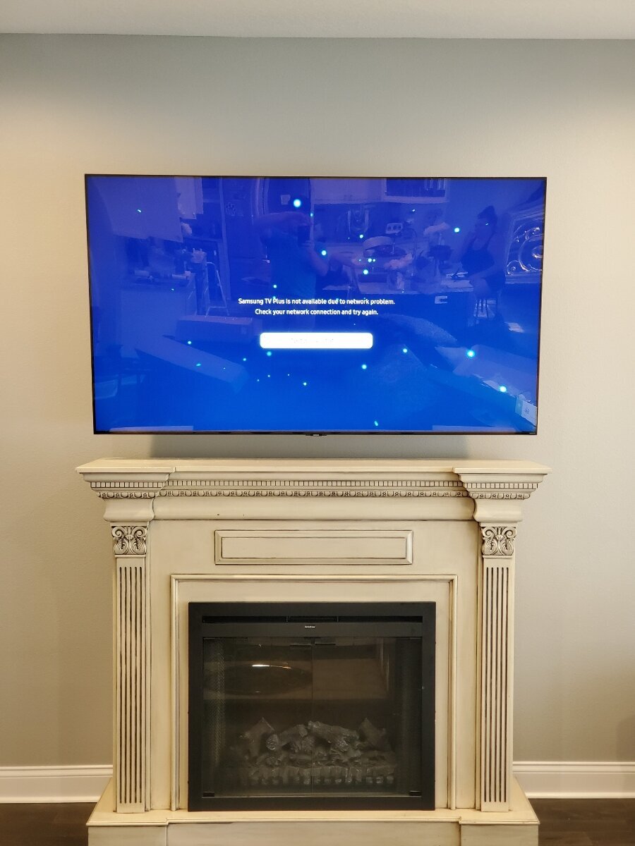 TV Mount Above Fireplace