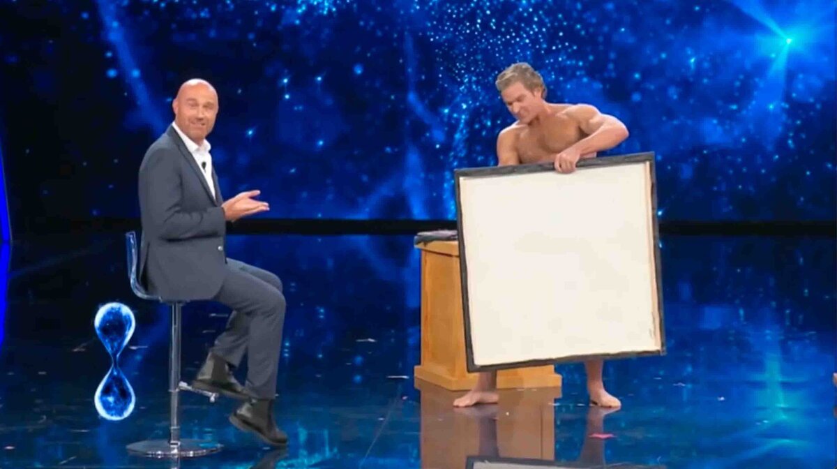 Brent Ray Fraser Paints Rudy Zerbi - Tu Si Que Vales Italy 2021  - 01