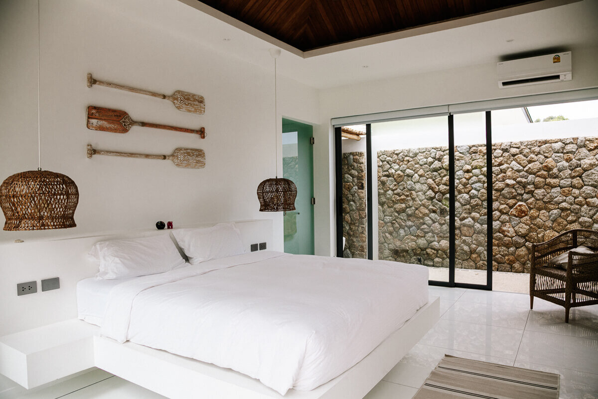 Room in Casa Orientale. a beautiful Balinese-style villa, surrounded by lush vegetation, near Mae Nam in Koh Samui Thailand.