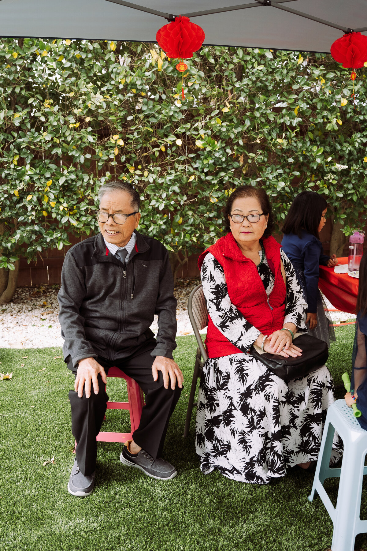 wedding guests at reception