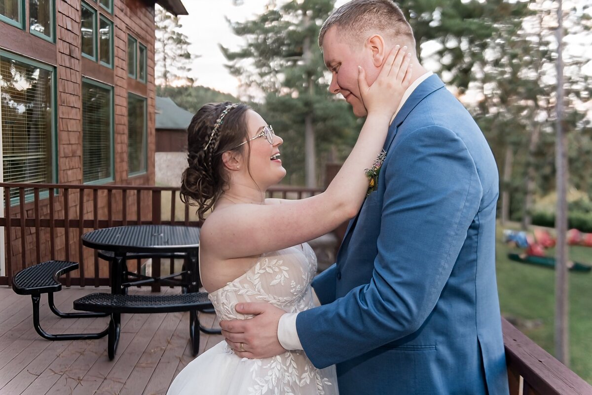 Sunset couple portrait on the beach