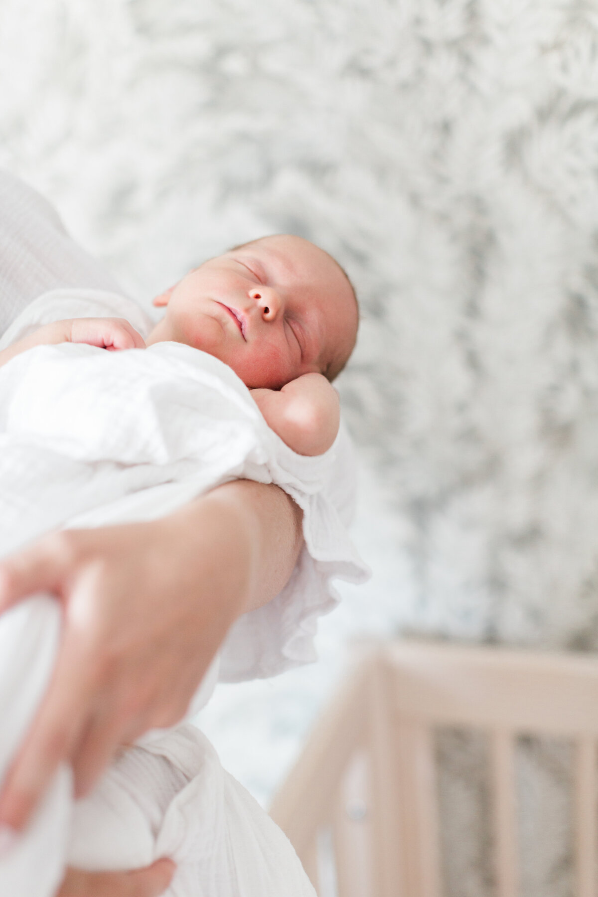 Baby during newborn session at home in Denver