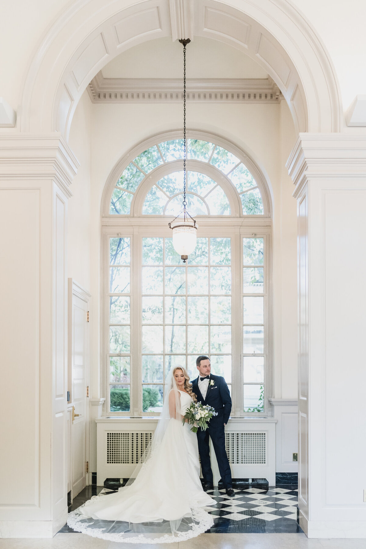 A TIMELESS ROMANTIC CLASSIC DUSTY BLUE BLACK TIE LOVETT HALL LUXURY WEDDING AT GREENFIELD VILLAGE IN DEARBORN MICHIGAN BY KARI DAWSON30
