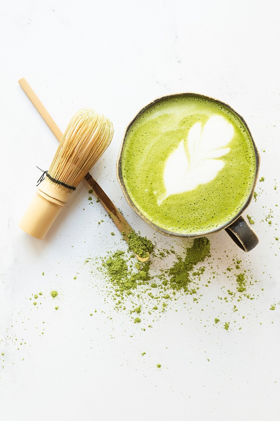 Cyntia Apps' natural light photograph of a matcha latte at Stonemill Matcha in San Francisco