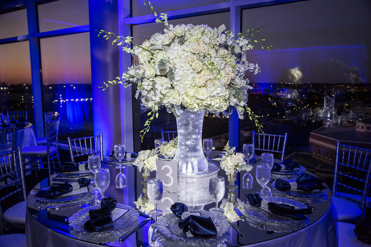 24 - University of Tampa Wedding Reception Tablescape - Tampa Bay Wedding Planner