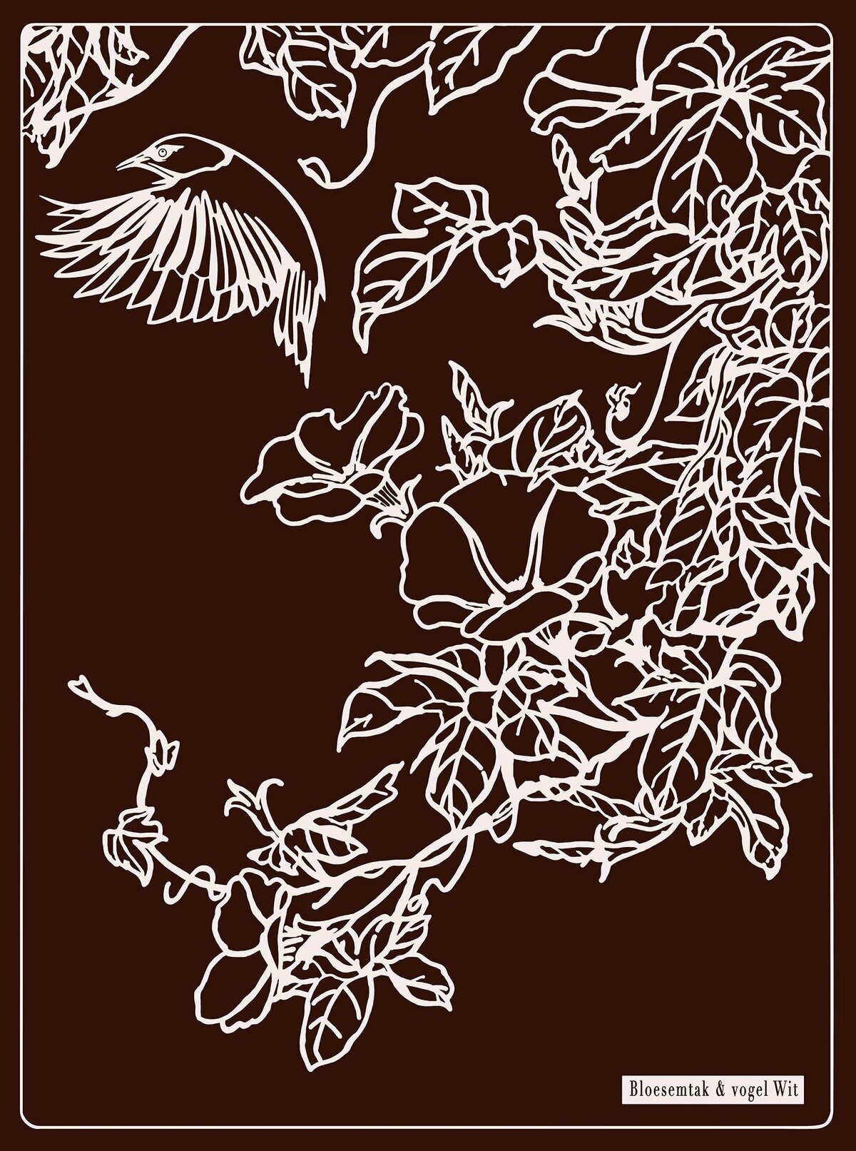 Bloesemtak & Vogel Wit 