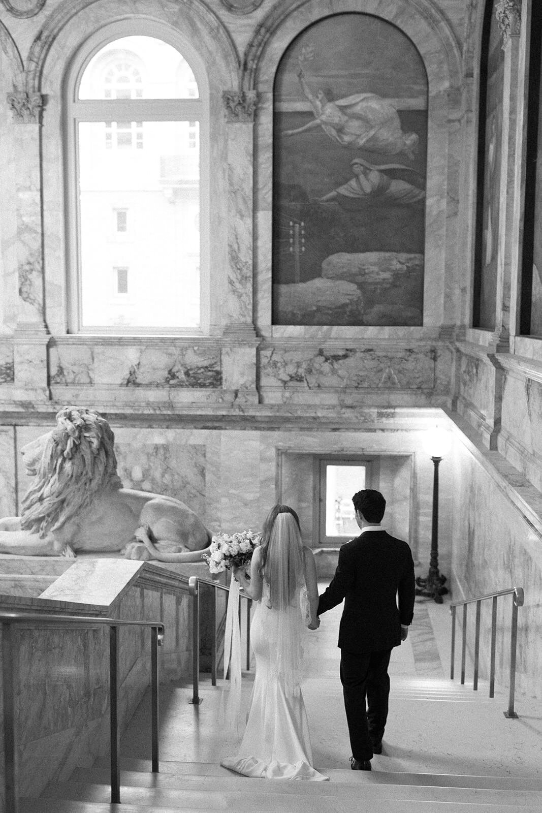 Boston Public Library Wedding-Halie Child Photography-96