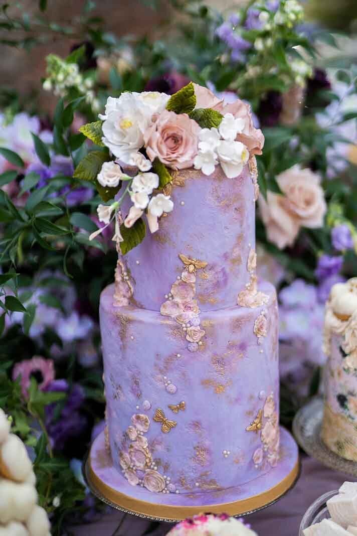 vintage Bridgerton  wedding cake with flowers, Hamilton ON wedding cakes