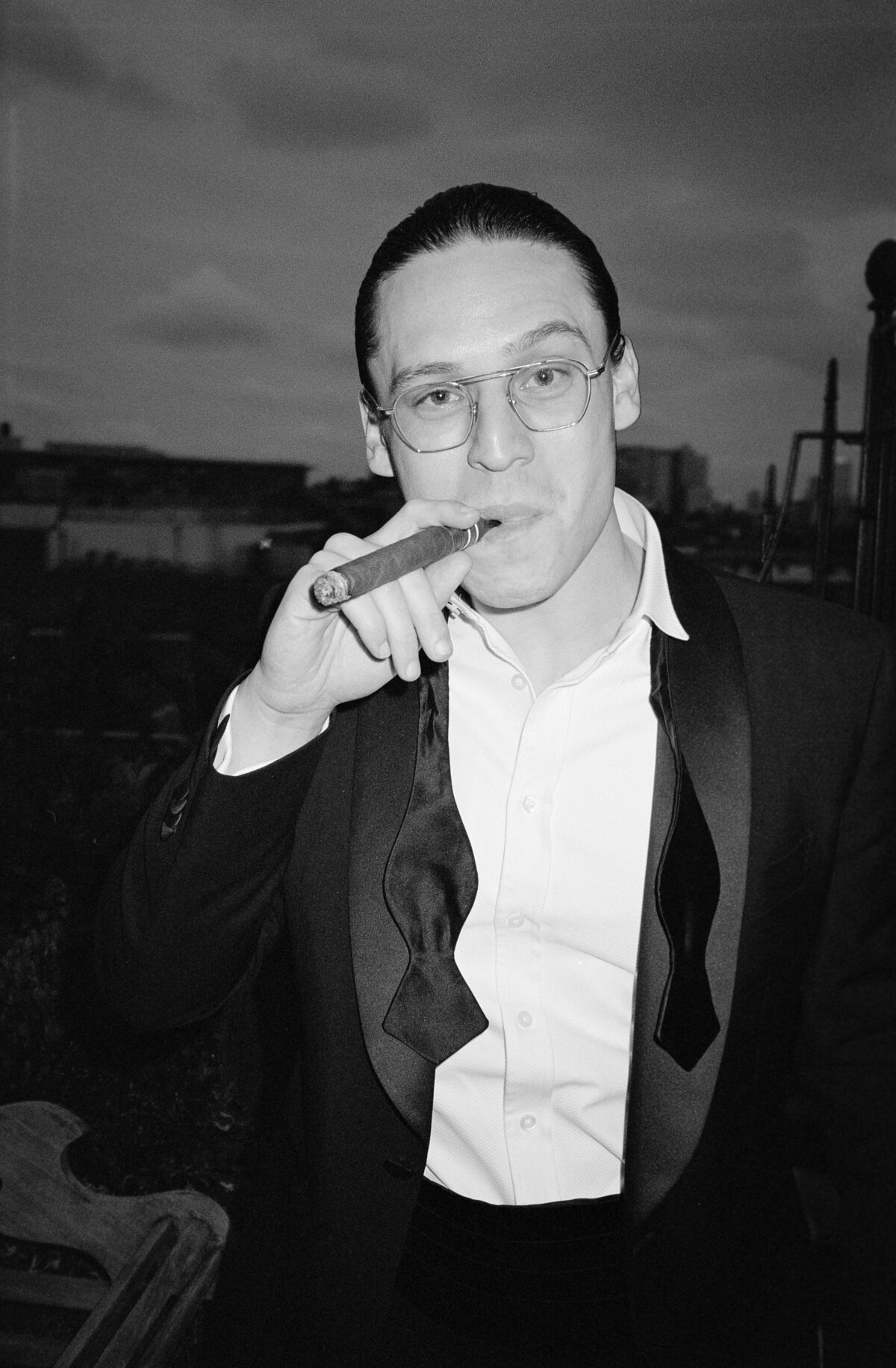 Editorial groom portrait captured on 35mm film