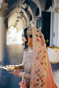 Colorful bridal portrait by wedding photographers in San Juan Puerto Rico

