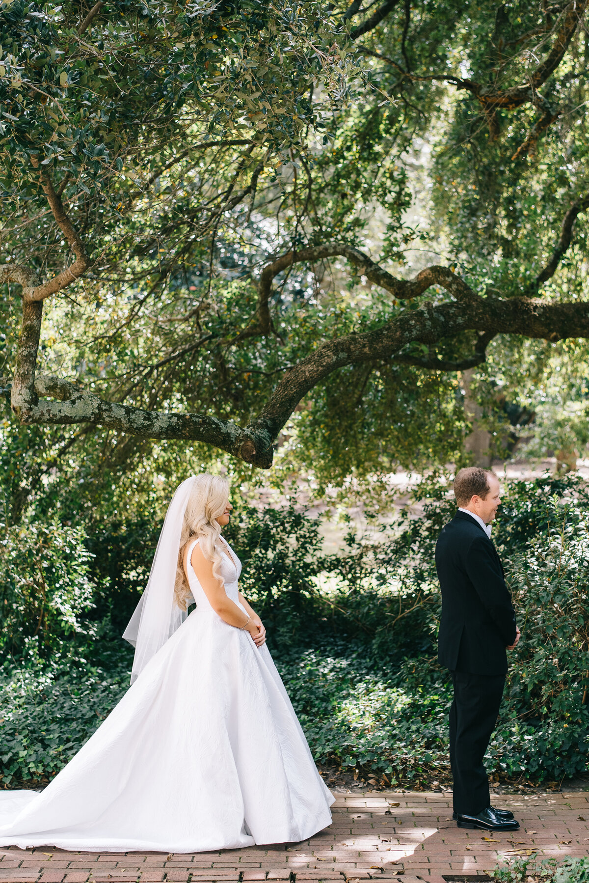 First Look Rye Patch Aiken SC Wedding Photographer