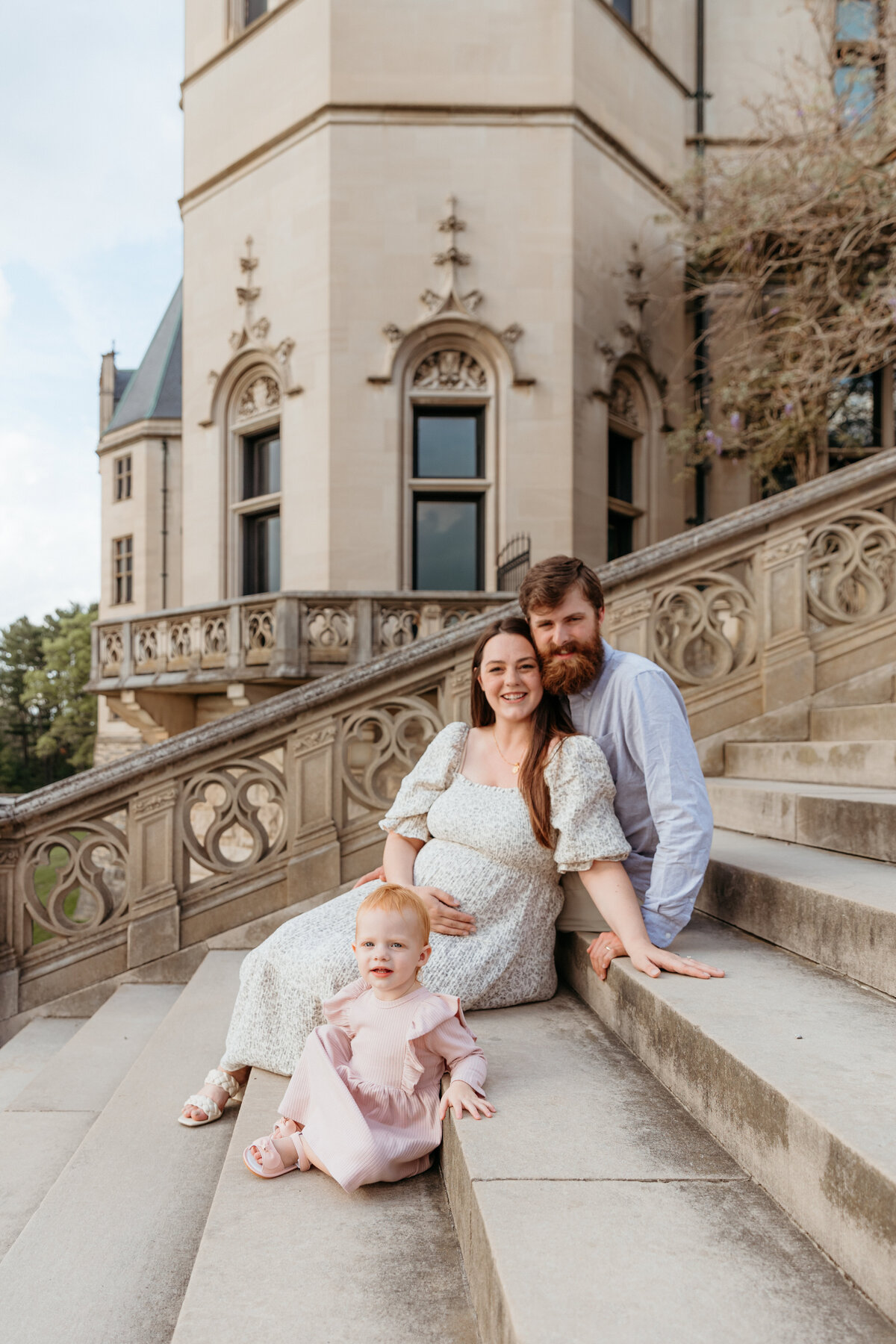 Biltmore Estate Maternity photo session photographed by Asheville Maternity and Newborn Photographer Rachel Marie Photography