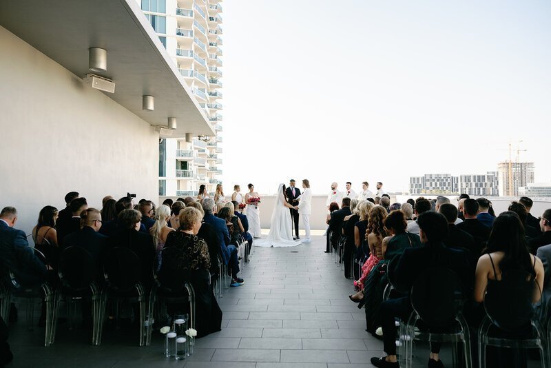 penthouse at riverside wharf photos of ceremony on roof
