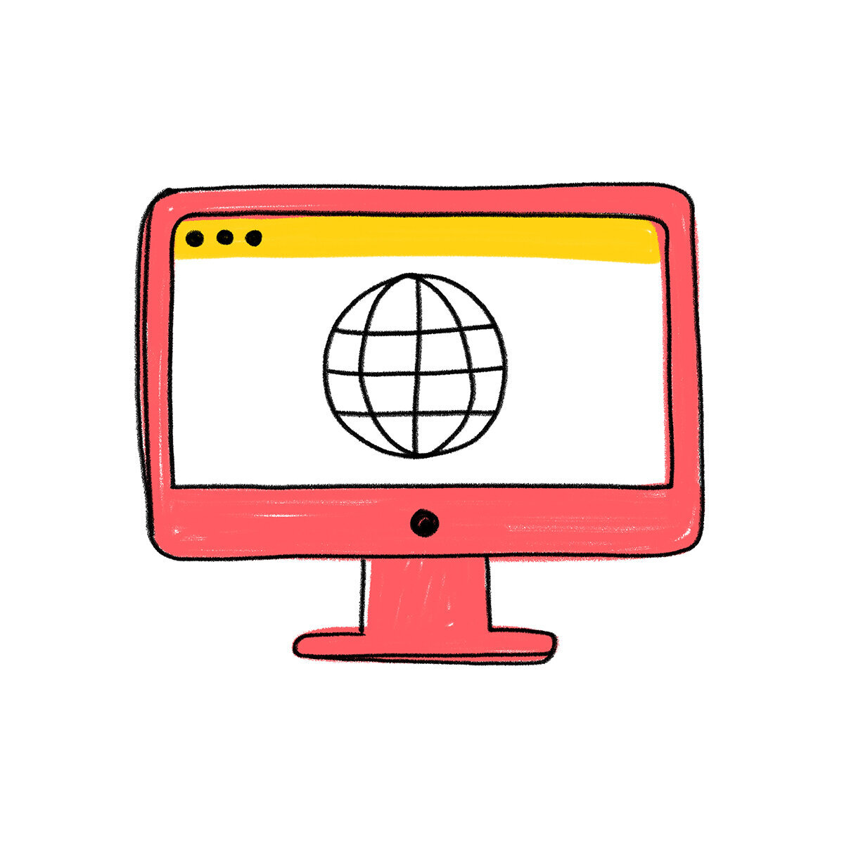 Argeweb icoon internet - illustratieve huisstijl - cracco illustration