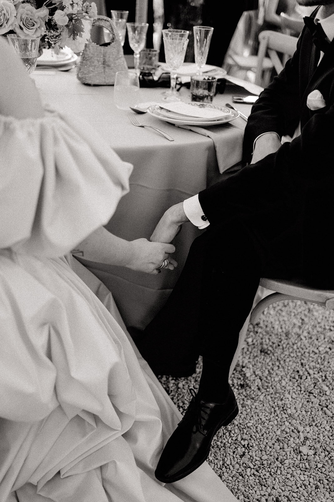candid guest interaction wedding