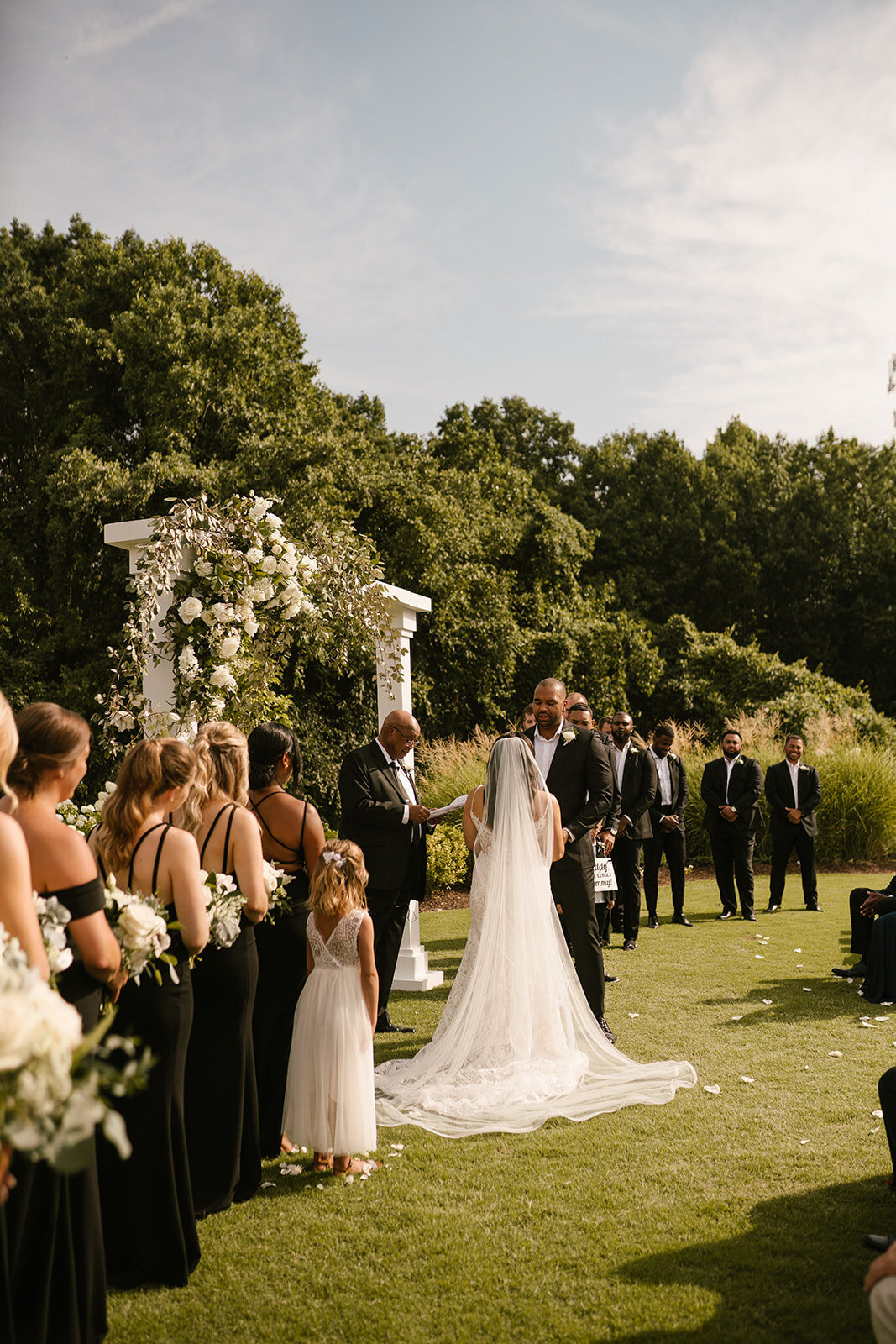 Outdoor ceremony on the lawn