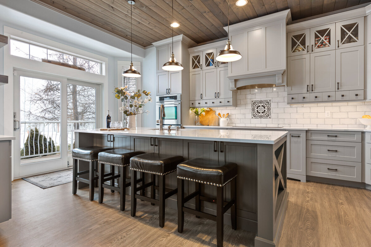 Bright, modern kitchen of Brookside Cottage renovation project designed by Hayden Idaho interior designer Sarro Design.