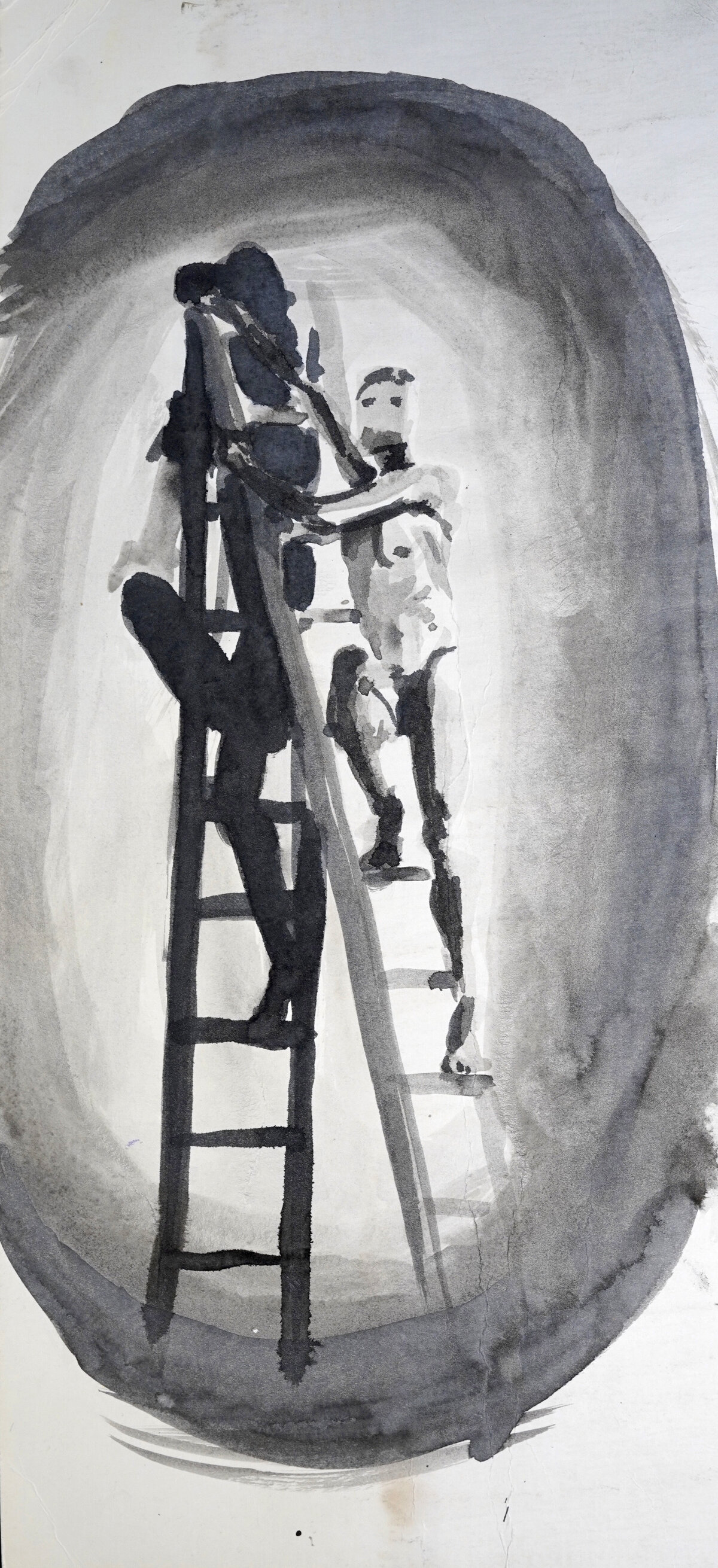 Brent Ray Fraser Figurative Nude Ink Painting 2001 - 11