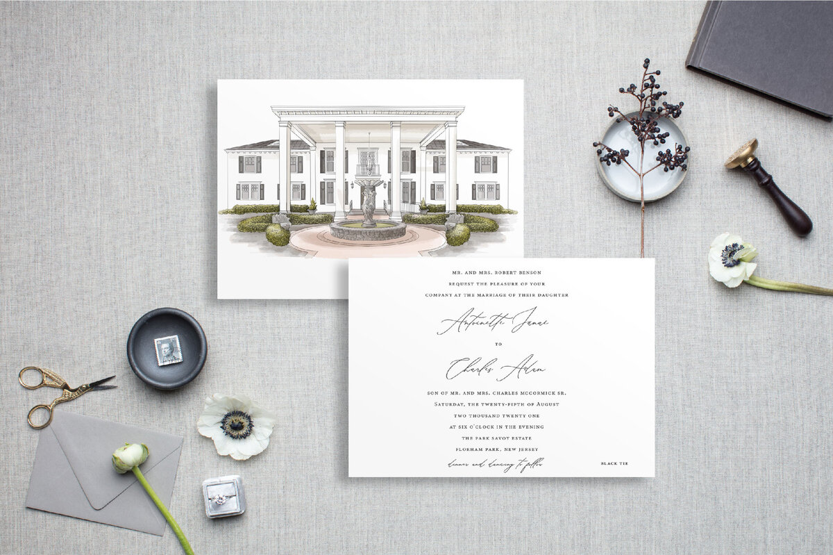 Park Savoy Estate | Wedding Invitation | Nikisha King Design Agency
